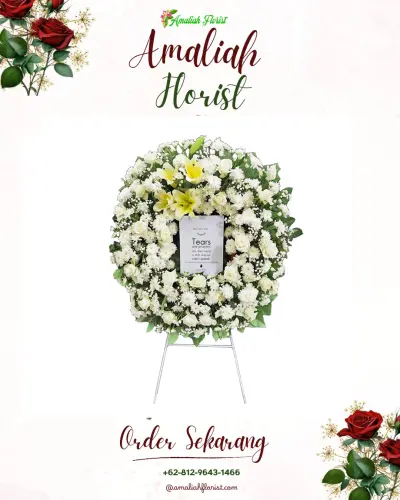 Krans Bunga Duka Cita di Salam
